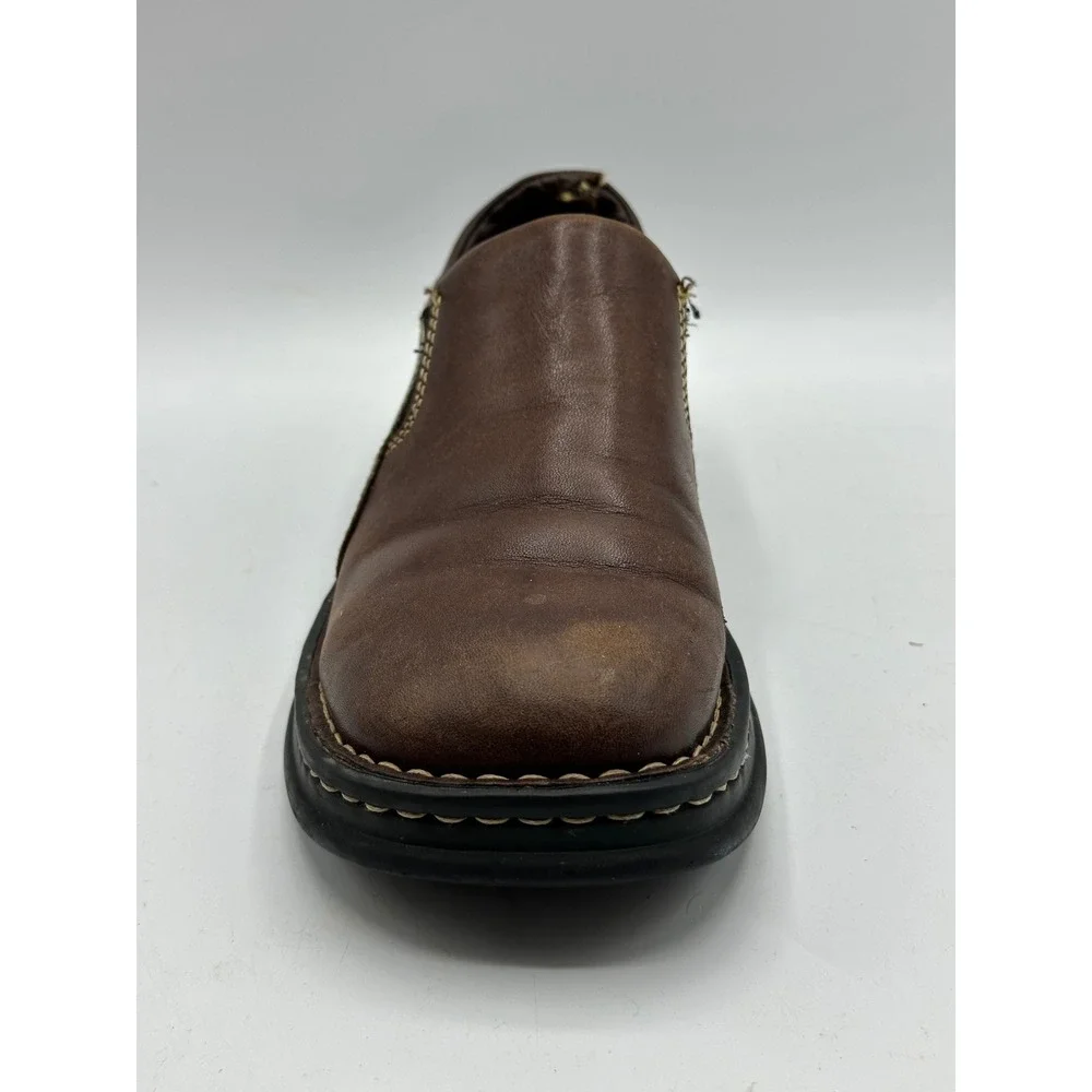 BORN Mens Brown Leather Slip On Loafers Casual Comfort Shoes Size 6.5 EU 37